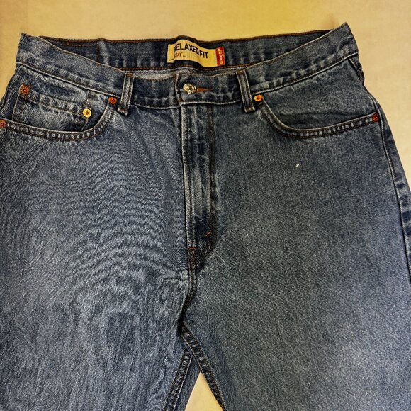 2002 Vintage Mens Levi's 550's Relaxed fit Stonewash denim Jeans Size 36W 34L - Picture 3 of 9